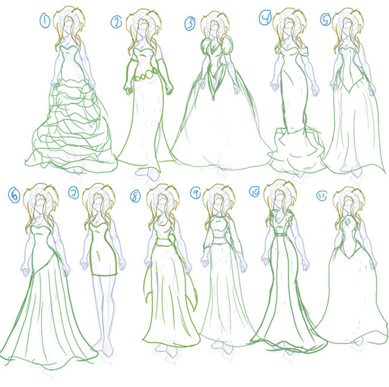 Filler : Wedding Dress Roughs
